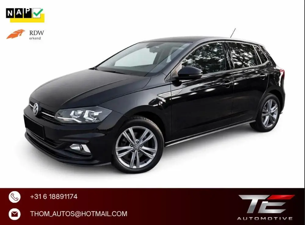 Volkswagen Polo 1.0 TSI R-Line 95pk 2021 Zwart | NAP | BTW uit 2021