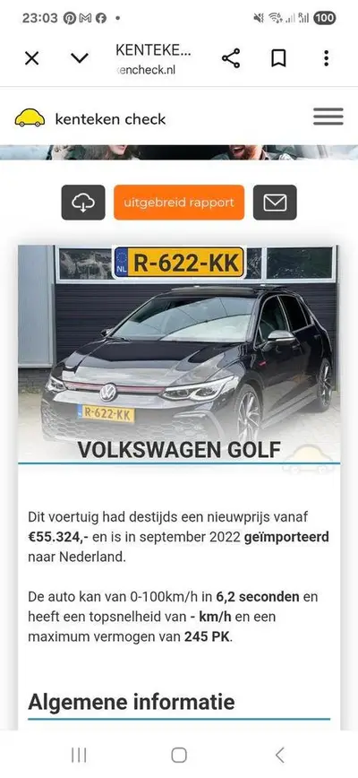 Volkswagen Golf 2.0 TSI 245pk 7-DSG 2021 Zwart uit 2021