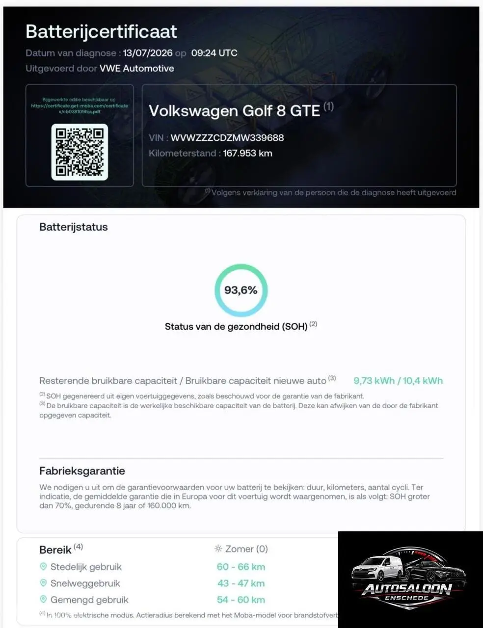 Volkswagen GOLF 8 1.4 eHybrid GTE 245 PK SOH 93,6% Navi Pano uit 2021, foto 2