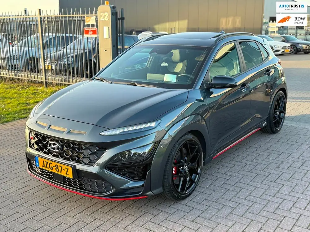 Hyundai Kona N 2.0 2022 280PK Grijs Vol opties Fabrieks-gara uit 2022