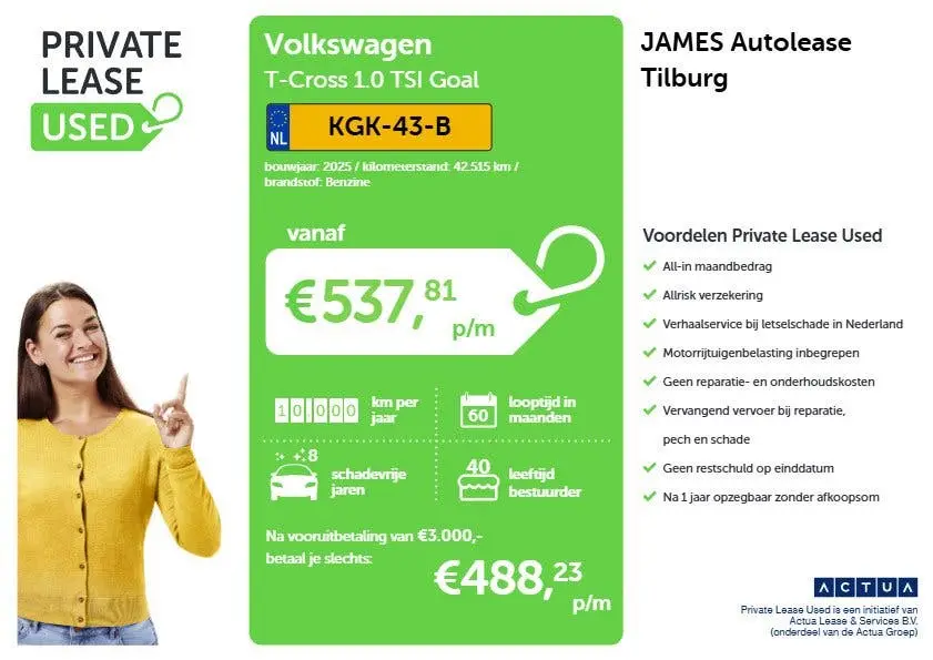 Volkswagen T-Cross 1.0 TSI Goal CARPLAY | AD-CRUISE | STOELV uit 2025, foto 7