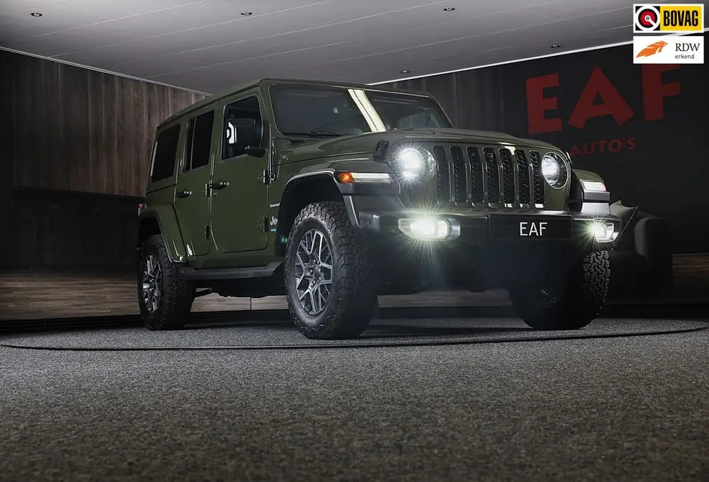Jeep Wrangler UNLIMITED 4xe 380 Sahara / 360 Camera / Leder uit 2022