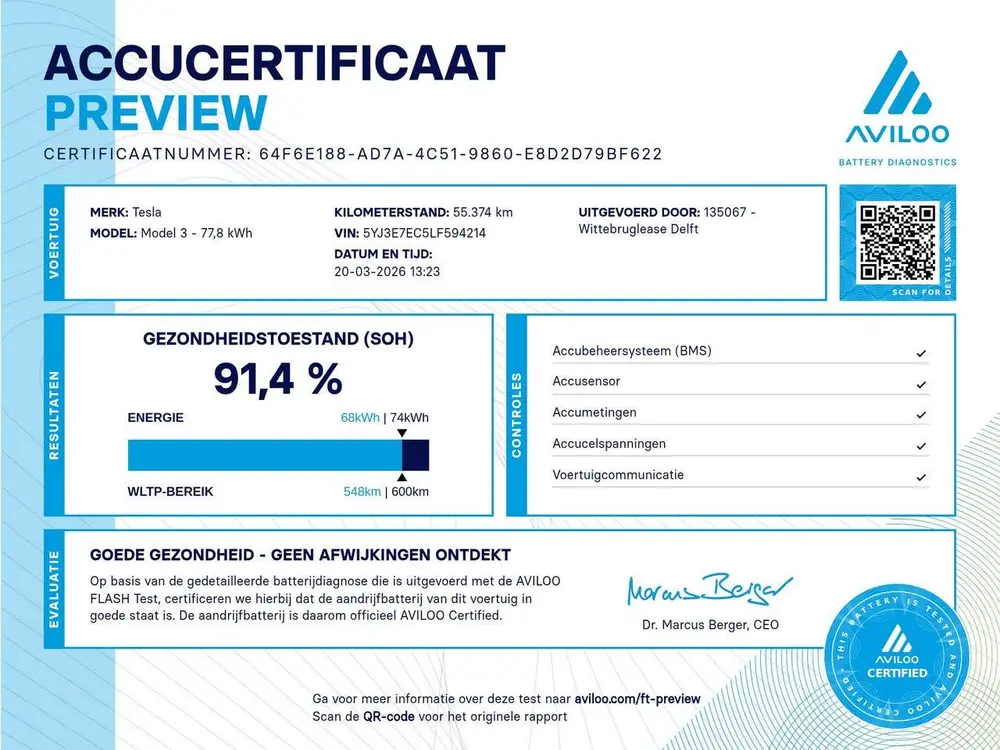 Tesla Model 3 Performance AWD 75 kWh panorama dak | SoH 91,4 uit 2019, foto 5
