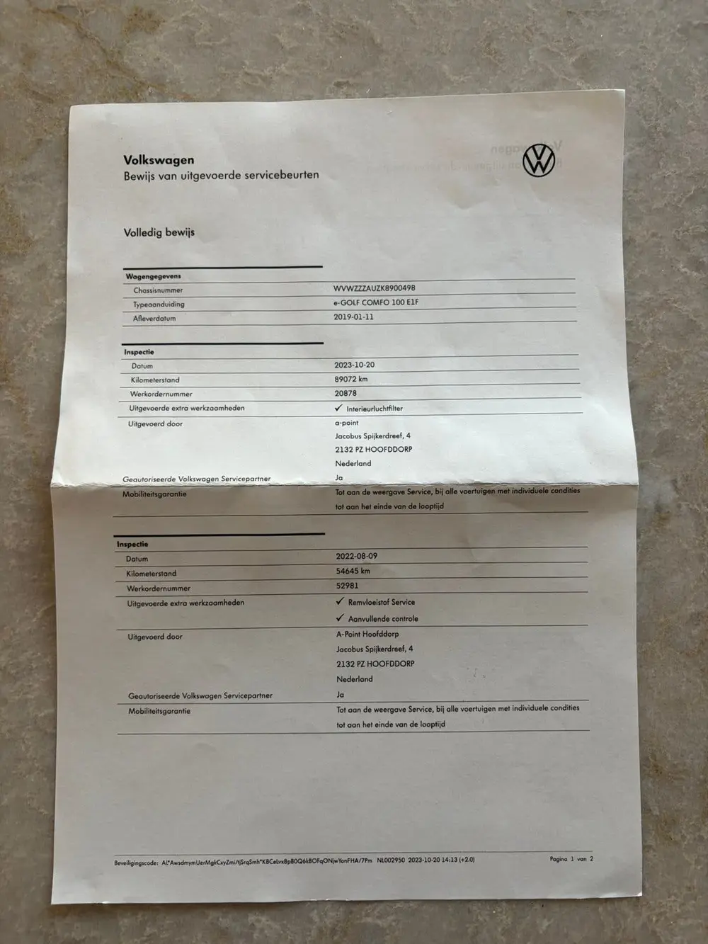 Volkswagen Golf e-Golf 36 kWh 136 pk Automaat 2019 Peacock Groen uit 2019, foto 17